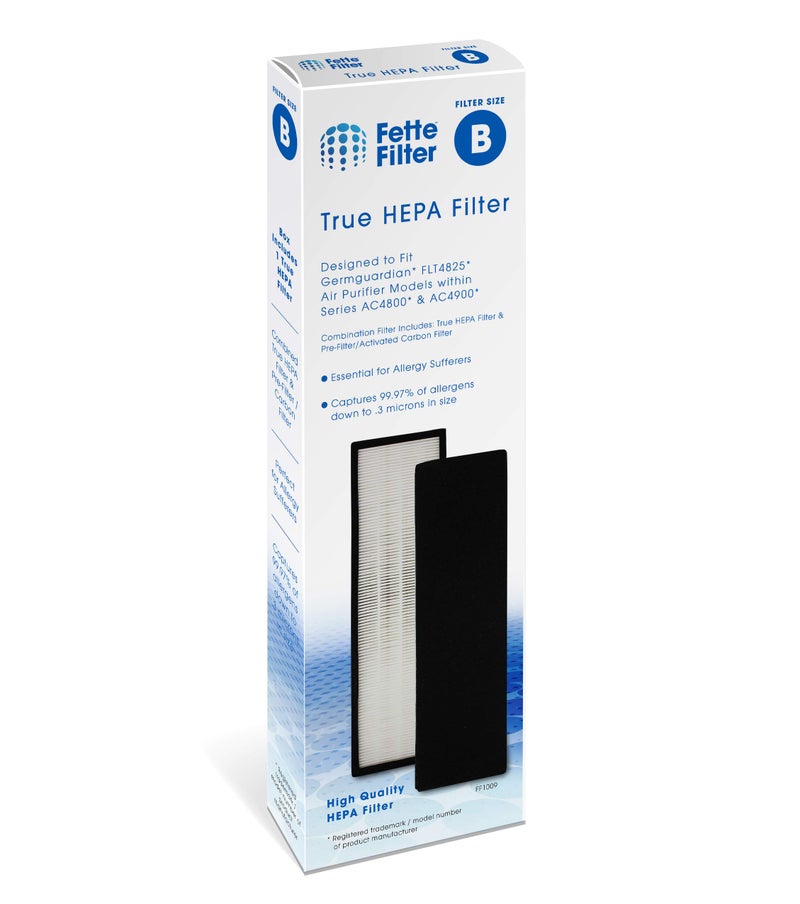 Fette Filter فلتر فيتي - FLT4825 فلتر HEPA H13 الأصلي المتوافق مع جهاز تنقية الهواء جيرم غارديان AC4825 سلسلة AC4300BPTCA AC4850PT AC4900CA CDAP4500BCA أو أورانسي فين بلاك آند ديكر BXAP148 حزمة واحدة - Image 2